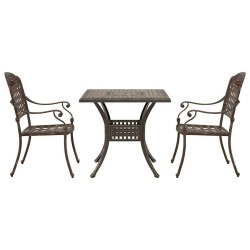 Ensemble de tables de jardin 3 pcs Bronze Aluminium coulé 516007516007