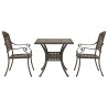 Ensemble de tables de jardin 3 pcs Bronze Aluminium coulé 516007516007