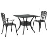 Ensemble de tables de jardin 3 pcs Noir Aluminium coulé 516008516008