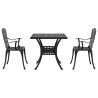Ensemble de tables de jardin 3 pcs Noir Aluminium coulé 516008516008