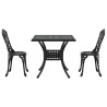 Ensemble de tables de jardin 3 pcs Noir Aluminium coulé 516009516009
