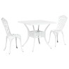 Ensemble de tables de jardin 3 pcs Blanc Aluminium coulé 516010516010