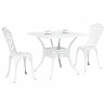 Ensemble de tables de jardin 3 pcs Blanc Aluminium coulé 516010516010