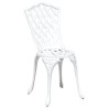 Ensemble de tables de jardin 3 pcs Blanc Aluminium coulé 516010516010
