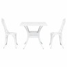 Ensemble de tables de jardin 3 pcs Blanc Aluminium coulé 516010516010