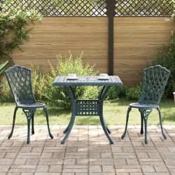Ensemble de tables de jardin 3 pcs Vert Aluminium coulé 516011516011