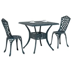 Ensemble de tables de jardin 3 pcs Vert Aluminium coulé 516011516011