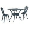 Ensemble de tables de jardin 3 pcs Vert Aluminium coulé 516011516011
