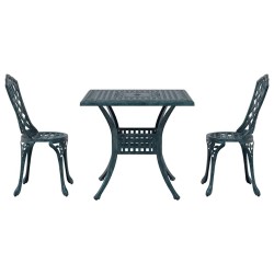 Ensemble de tables de jardin 3 pcs Vert Aluminium coulé 516011516011