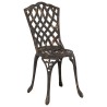 Ensemble de tables de jardin 5 pcs Bronze Aluminium coulé 516012516012