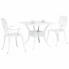 Ensemble de tables de jardin 3 pcs Blanc Aluminium coulé 516023516023