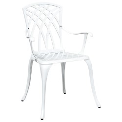 Ensemble de tables de jardin 3 pcs Blanc Aluminium coulé 516023516023