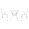 Ensemble de tables de jardin 3 pcs Blanc Aluminium coulé 516023516023