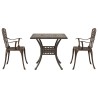 Ensemble de tables de jardin 3 pcs Bronze Aluminium coulé 516026516026
