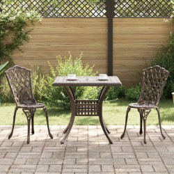 Ensemble de tables de jardin 3 pcs Bronze Aluminium coulé 516027516027