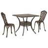 Ensemble de tables de jardin 3 pcs Bronze Aluminium coulé 516027516027