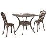 Ensemble de tables de jardin 3 pcs Bronze Aluminium coulé 516027516027