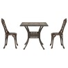 Ensemble de tables de jardin 3 pcs Bronze Aluminium coulé 516027516027