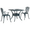 Ensemble de tables de jardin 3 pcs Vert Aluminium coulé 516028516028