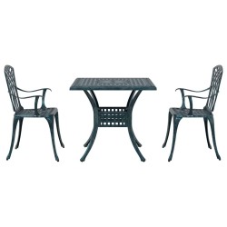 Ensemble de tables de jardin 3 pcs Vert Aluminium coulé 516028516028