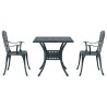 Ensemble de tables de jardin 3 pcs Vert Aluminium coulé 516028516028