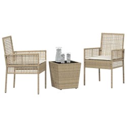 Ensemble bistro de jardin 3 pcs Beige polyrotin 516029516029