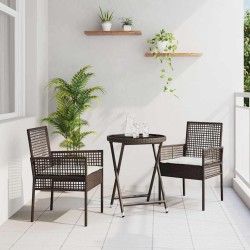 Ensemble bistro de jardin 3 pcs Marron polyrotin 516039516039