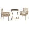 Ensemble bistro de jardin 3 pcs Beige polyrotin 516040516040