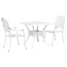 Ensemble de tables de jardin 3 pcs Blanc Aluminium coulé 516041516041
