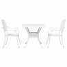 Ensemble de tables de jardin 3 pcs Blanc Aluminium coulé 516041516041