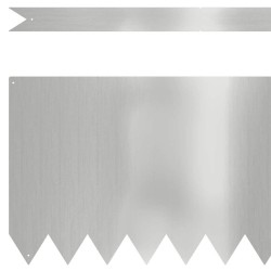 Bordure de Pelouse 50 pcs Argent 100 x 0,05 x 30 cm 516042516042