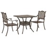 Ensemble de tables de jardin 3 pcs Bronze Aluminium coulé 516043516043