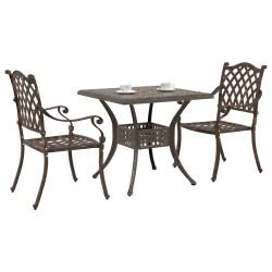 Ensemble de tables de jardin 3 pcs Bronze Aluminium coulé 516043516043