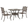 Ensemble de tables de jardin 3 pcs Bronze Aluminium coulé 516043516043