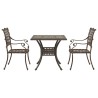 Ensemble de tables de jardin 3 pcs Bronze Aluminium coulé 516043516043