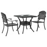 Ensemble de tables de jardin 3 pcs Noir Aluminium coulé 516044516044