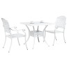 Ensemble de tables de jardin 3 pcs Blanc Aluminium coulé 516045516045