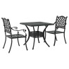 Ensemble de tables de jardin 3 pcs Noir Aluminium coulé 516046516046