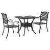 Ensemble de tables de jardin 3 pcs Noir Aluminium coulé 516046516046