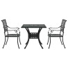 Ensemble de tables de jardin 3 pcs Noir Aluminium coulé 516046516046
