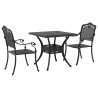 Ensemble de tables de jardin 3 pcs Noir Aluminium coulé 516047516047
