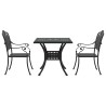 Ensemble de tables de jardin 3 pcs Noir Aluminium coulé 516047516047