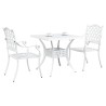 Ensemble de tables de jardin 3 pcs Blanc Aluminium coulé 516048516048