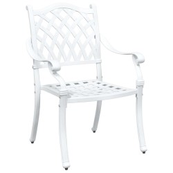 Ensemble de tables de jardin 3 pcs Blanc Aluminium coulé 516048516048