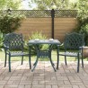 Ensemble de tables de jardin 3 pcs Vert Aluminium coulé 516049516049