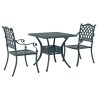 Ensemble de tables de jardin 3 pcs Vert Aluminium coulé 516049516049