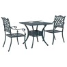Ensemble de tables de jardin 3 pcs Vert Aluminium coulé 516049516049