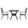 Ensemble de tables de jardin 3 pcs Vert Aluminium coulé 516049516049