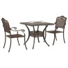 Ensemble de tables de jardin 3 pcs Bronze Aluminium coulé 516050516050