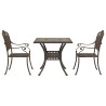 Ensemble de tables de jardin 3 pcs Bronze Aluminium coulé 516050516050